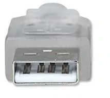 StarTech Intracom MANHATTAN didelės spartos USB įrenginio kabelis 3m sidabrinis USB 2.0 Standard-A male to USB 2.0 Standard-B male Palaiko greitį iki 480 Mbps