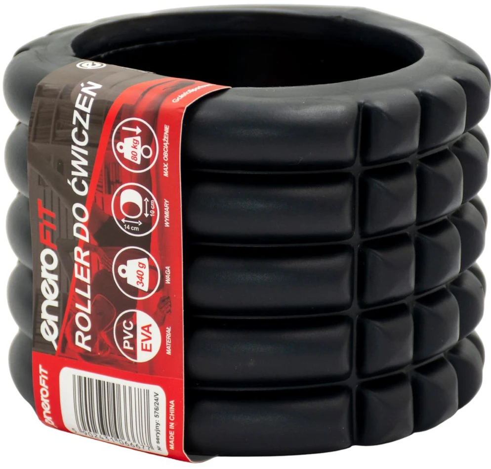 MANKŠTOS VOLAS ROLLER Juodas 14x10CM ENERO FIT 1066677