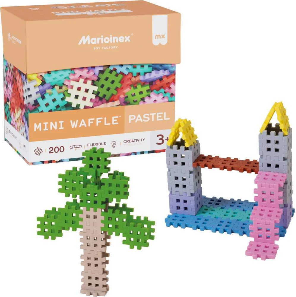 Marioinex mini vafliniai kaladėlės, 200 pastelinių spalvų