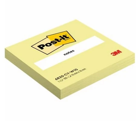 Lipnūs lapeliai Post-it®, 76x 76 mm, 100 lapelių, kanarėlės geltona