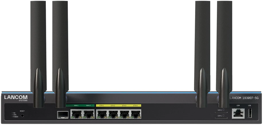 Maršrutizatorius Tinklo Įranga - LANCOM 1930EF-5G Multi-WAN SD-WAN Vartai 5G Gigabit Ethernet