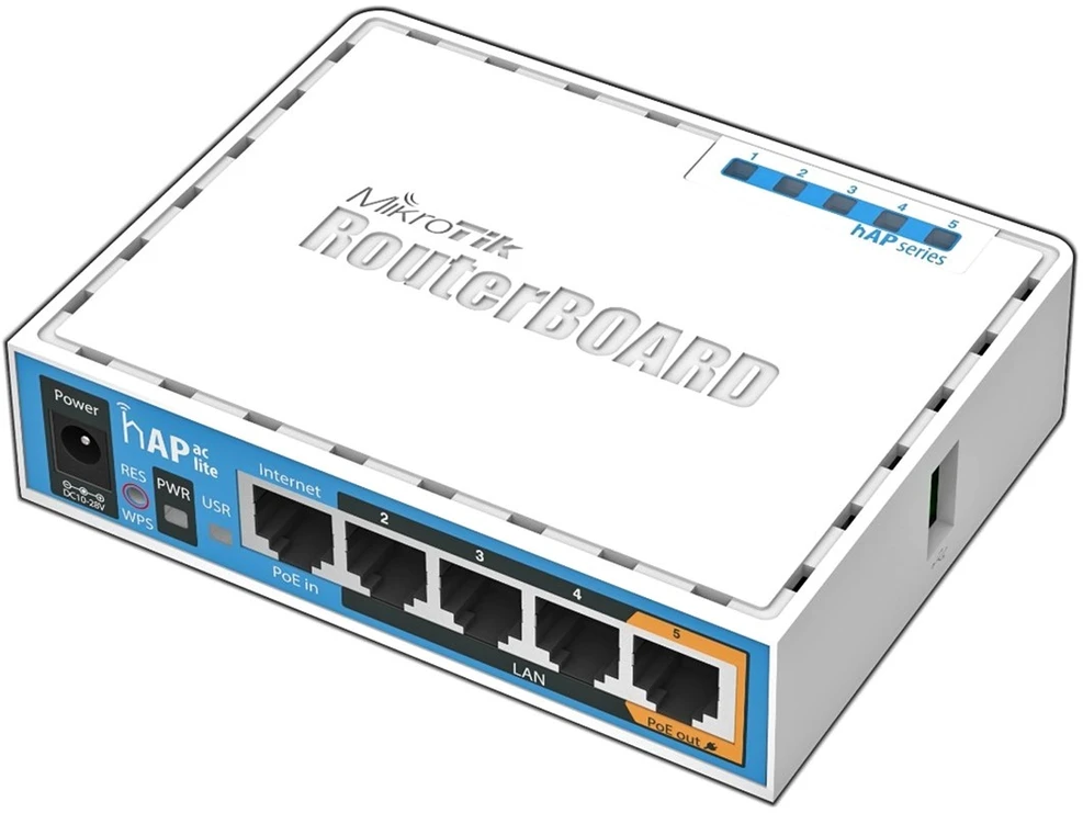 Maršrutizatorius Mikrotik HAP ac lite 733 Mbit/ai Balta Maitinimas per Eternetą (PoE)