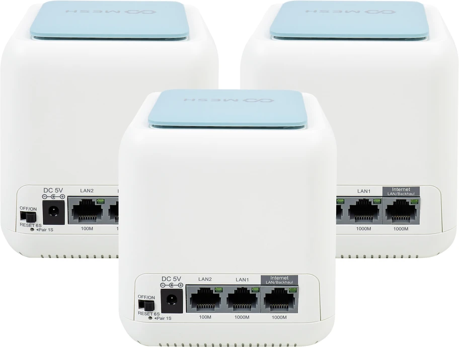 Maršrutizatorius PNI GB1200 Gigabit Wi-Fi Mesh sistemos komplektas ir 1 vnt. S/STP CAT7 plokščias tinklo kabelis PNI U7015B 1.5m
