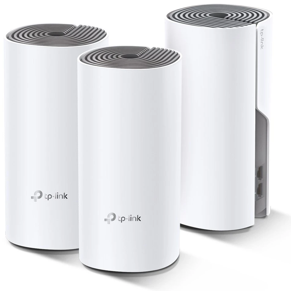 Šakotuvas TP-Link Deco E4 (3-pack) Dviguba juosta (2,4 GHz / 5 GHz) Wi-Fi 5 (802.11ac) Balta, Pilka 2 Vidinis