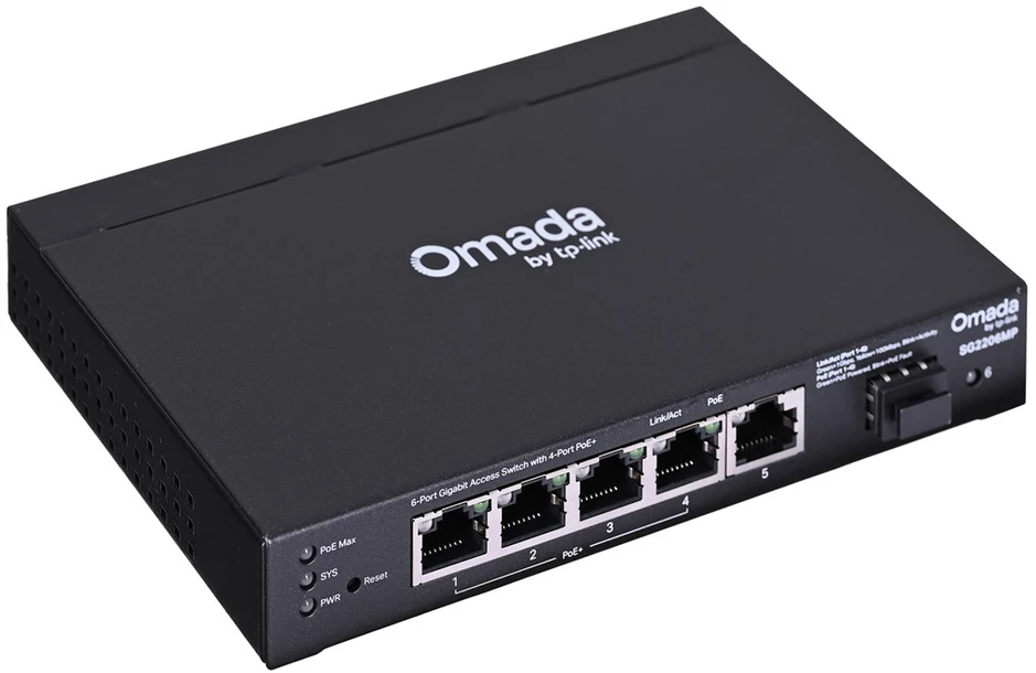 Maršrutizatorius TP-Link Omada SG2206MP tinklo komutatorius L2 gigabito Ethernet (10/100/1000) su maitinimu per Ethernet (PoE)
