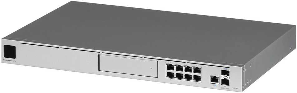 Šakotuvas UBIQUITI UDM-PRO UNIFI DREAM MACHINE 8 PORT SWITCH DAUGIŲ PROGRAMŲ SISTEMA SU 3,5 HDD IŠPLĖTIMU DUAL WAN 10G SFP+ IR 1G RJ45