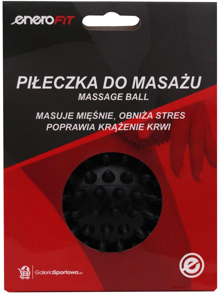 Enero Masažinis kamuoliukas 7 cm juodas