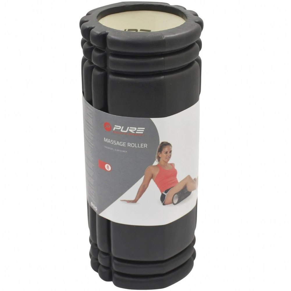 Pure2Improve | Ribbed Training Roller | Juodas
