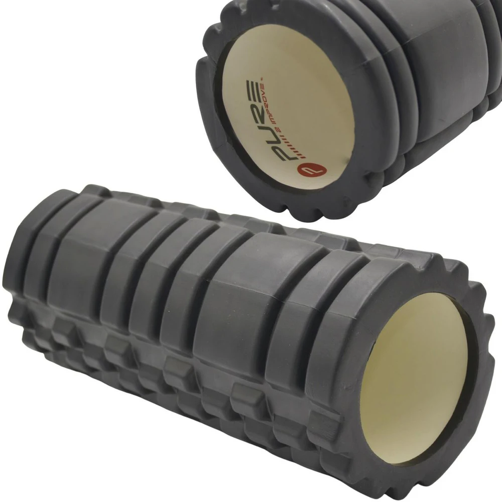 Pure2Improve | Ribbed Training Roller | Juodas