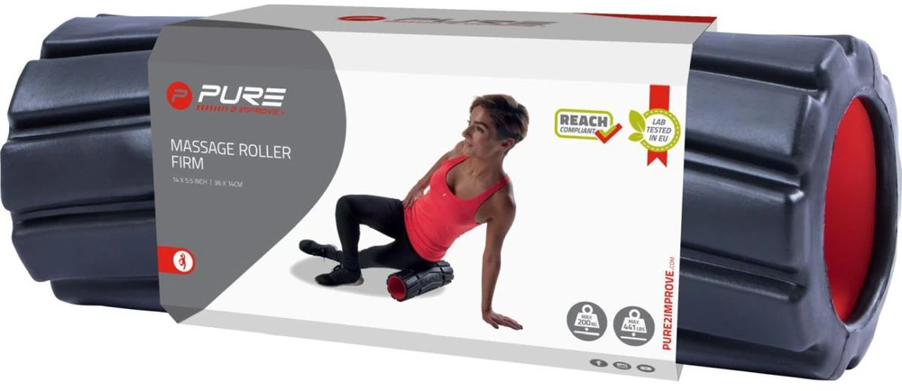 Pure2Improve | Roller Firm 36 x 14 cm | Juodas