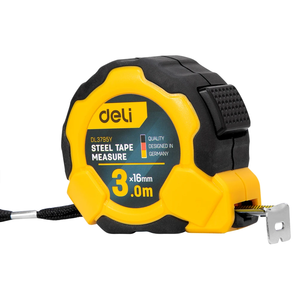Matavimo juosta DELI 3m, magnetiniu galu