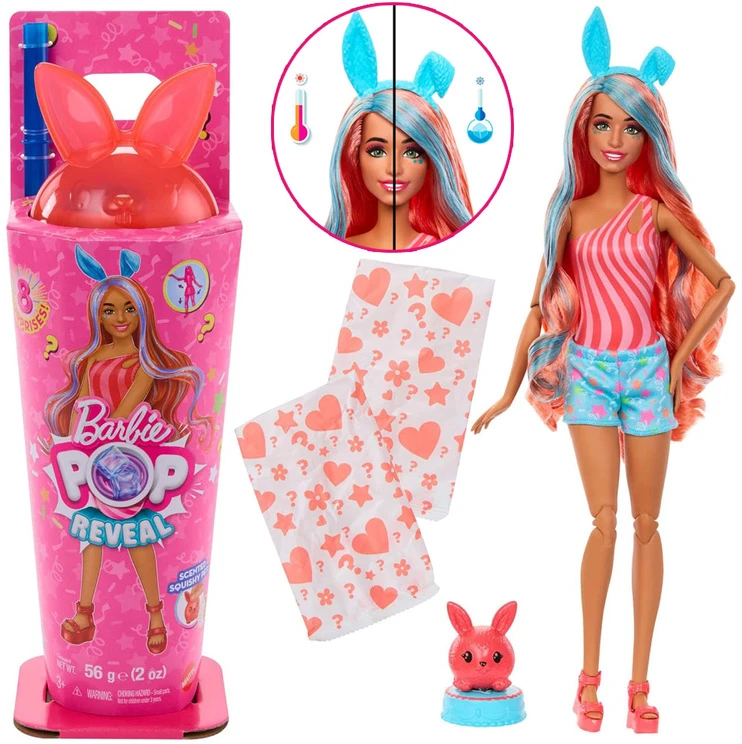 Mattel BARBIE POP REVEAL ANIMAL PARTY siurprizų rinkinys - kiškutė (JCN87)