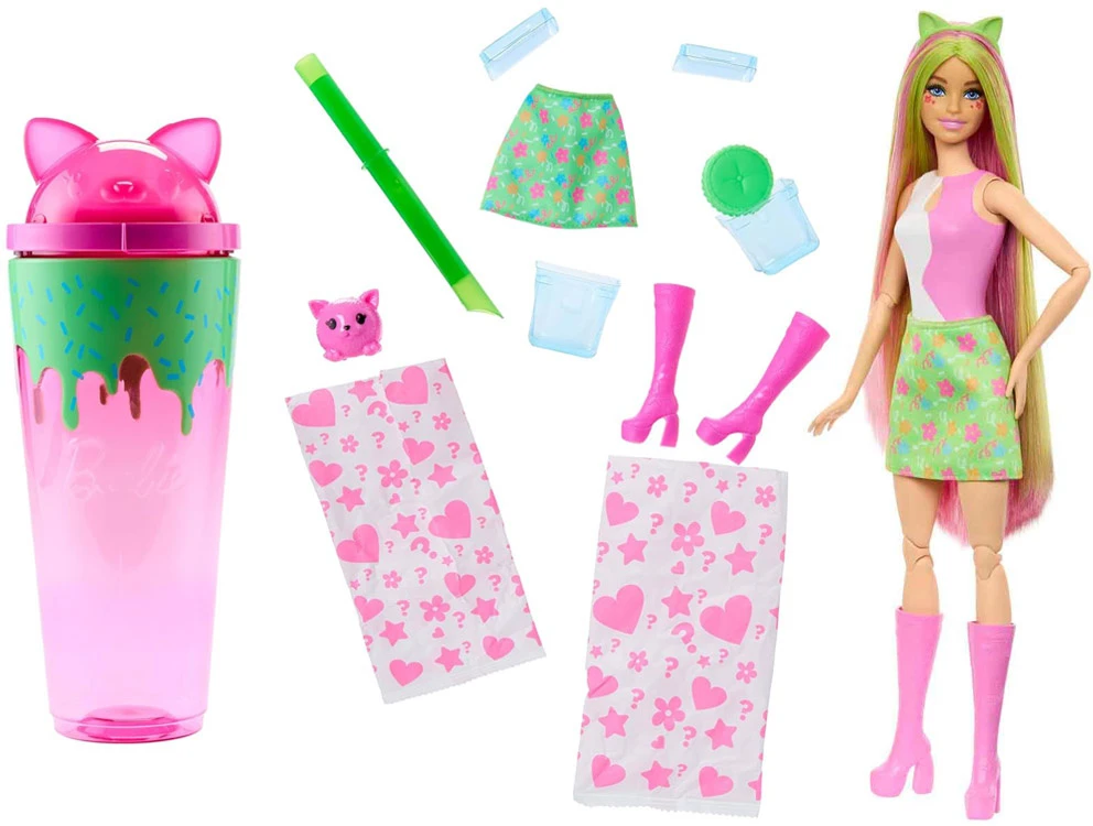Mattel BARBIE POP REVEAL ANIMAL PARTY siurprizų rinkinys - katytė (JCN88)