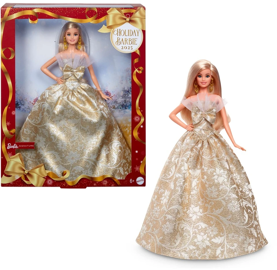Mattel BARBIE HOLIDAY kolekcinė šviesiaplaukė lėlė (JBH95)