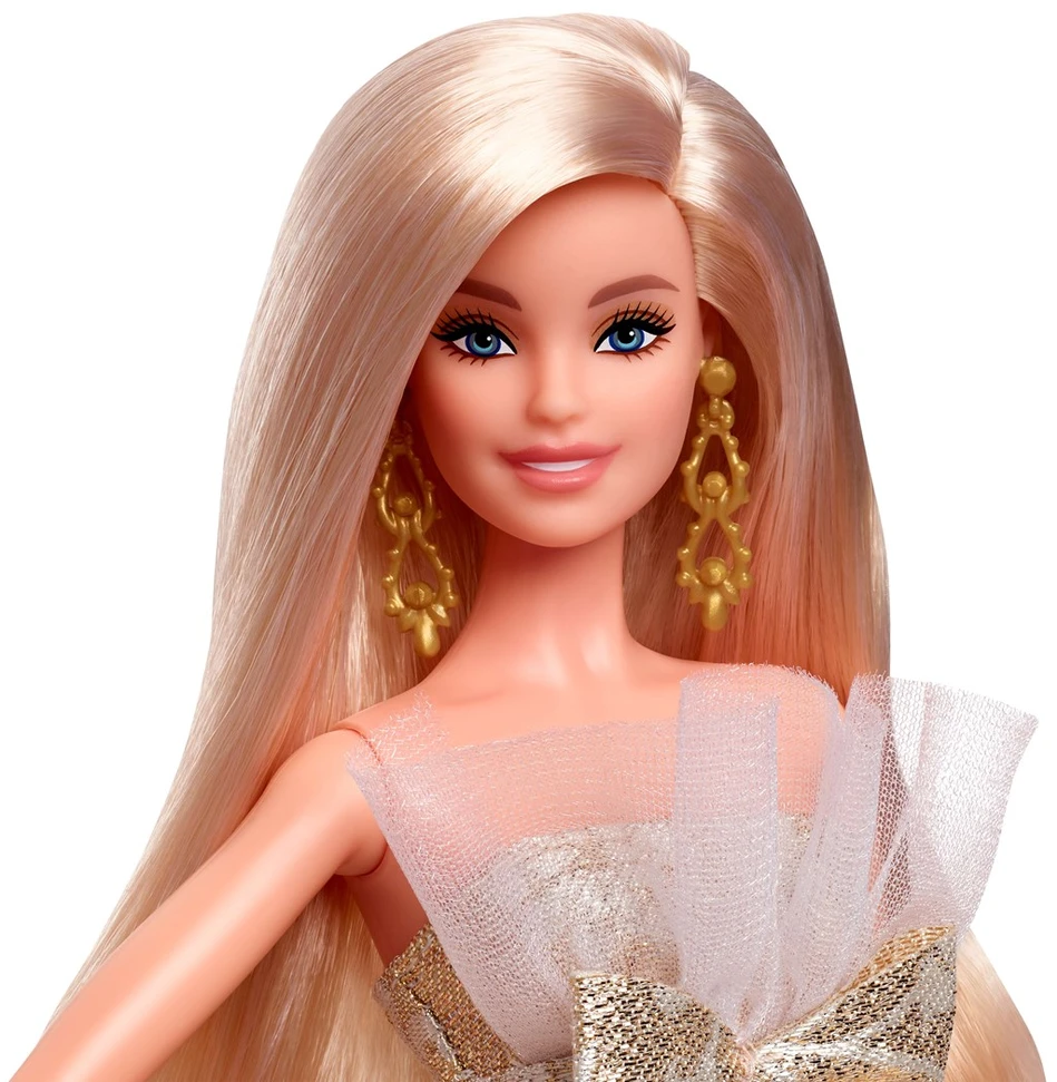 Mattel BARBIE HOLIDAY kolekcinė šviesiaplaukė lėlė (JBH95)