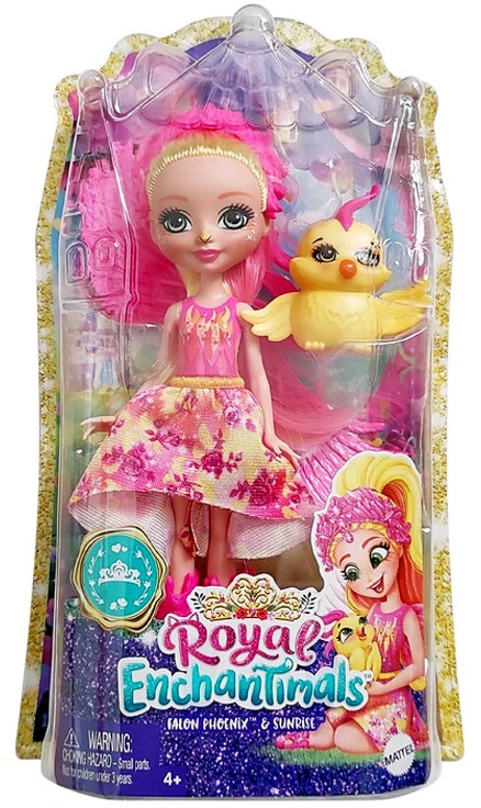 Enchantimals herojė feniksė Falonė su gyvūnėliu