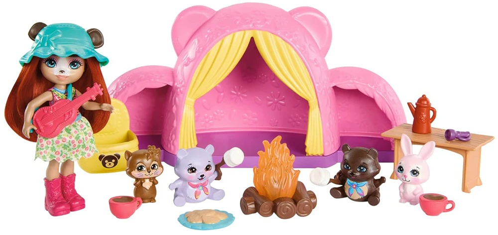 Mattel Enchantimals stovyklavimo rinkinys meškiukas ZA5995