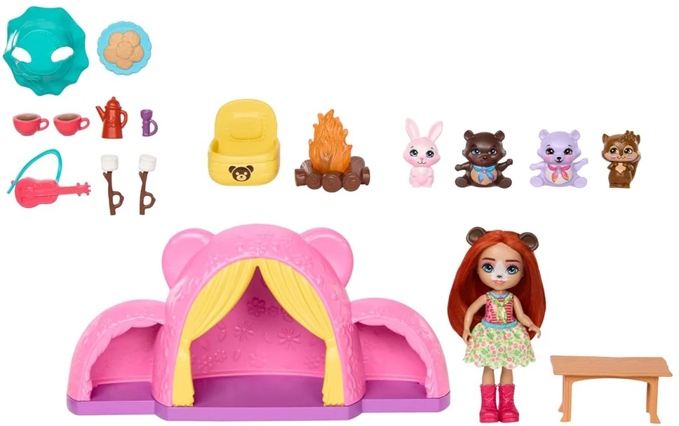 Mattel Enchantimals stovyklavimo rinkinys meškiukas ZA5995