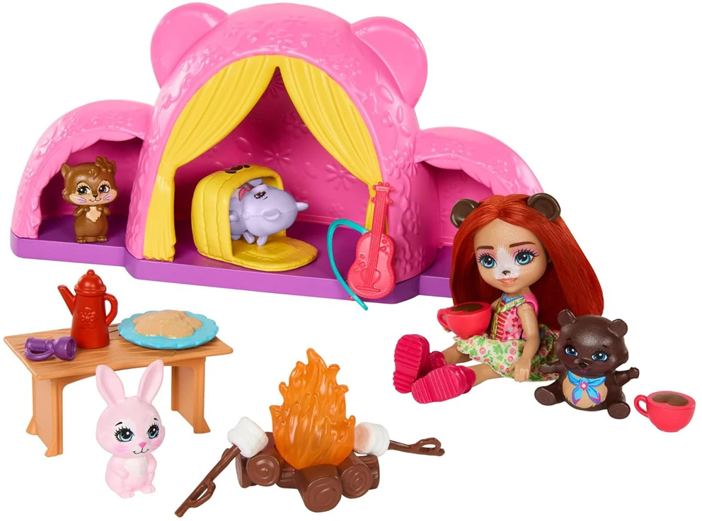 Mattel Enchantimals stovyklavimo rinkinys meškiukas ZA5995