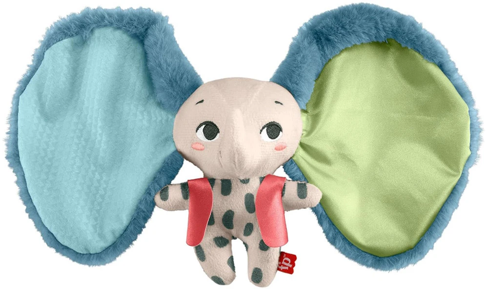 Mattel Fisher Price sensorinis dramblys pliušinis žaislas su didelėmis ausimis ZA6044