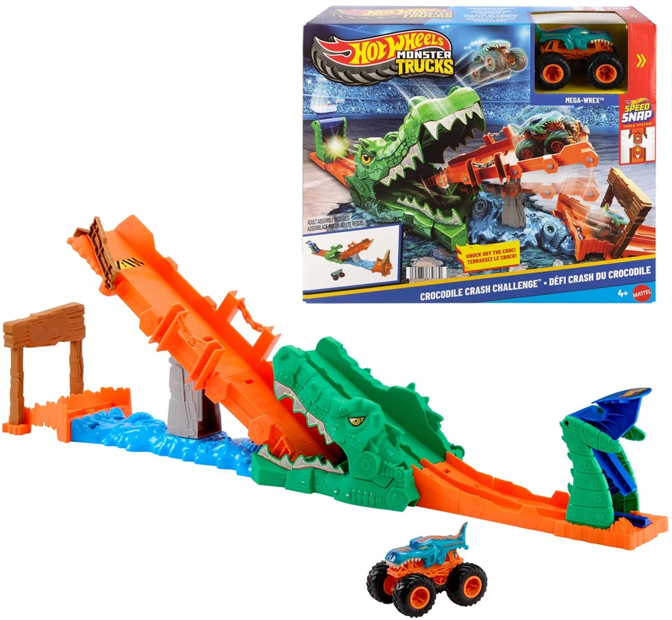 Mattel HOT WHEELS MONSTER TRUCKS rinkinys – Krokodilo iššūkis (JJN45)