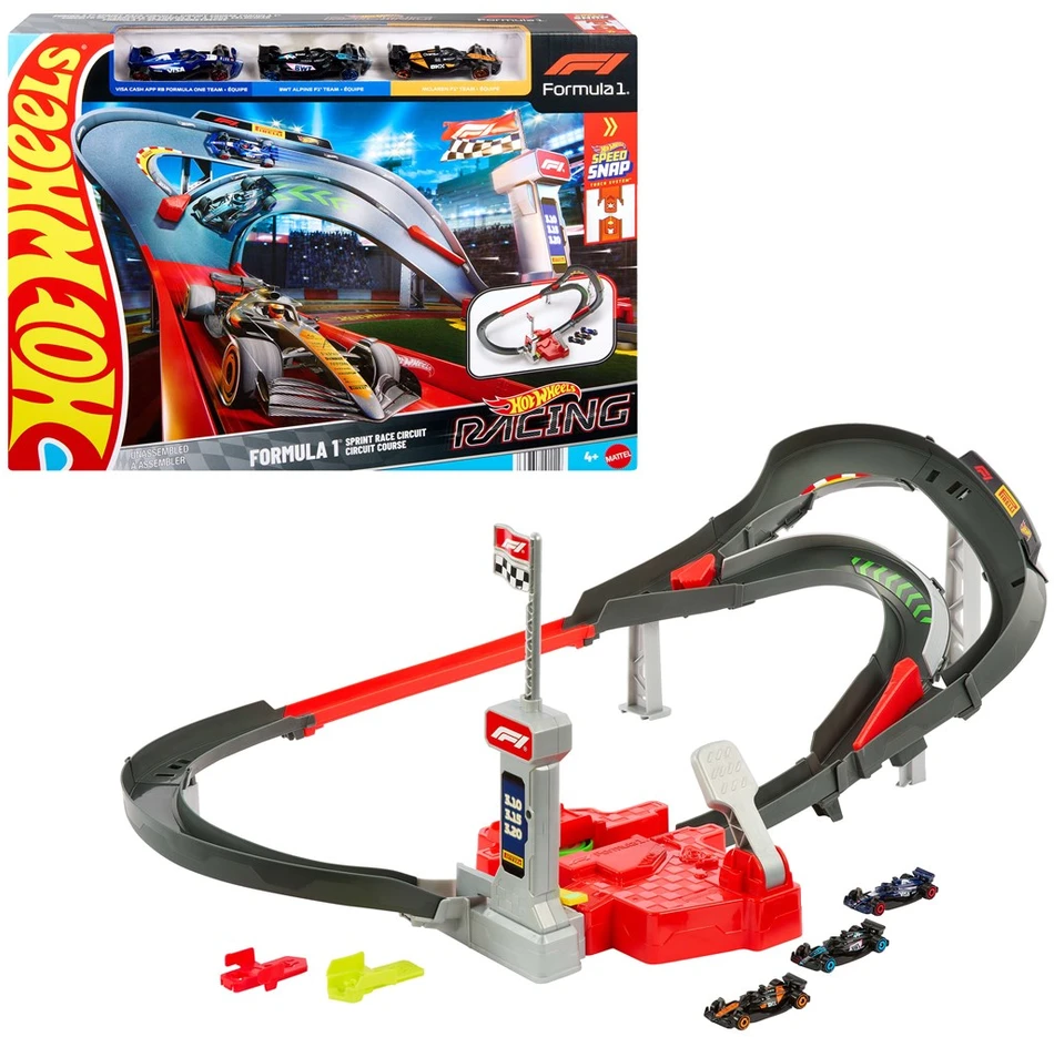 Mattel HOT WHEELS F1 lenktynių trasos rinkinys – Racing Sprint (JDY15)