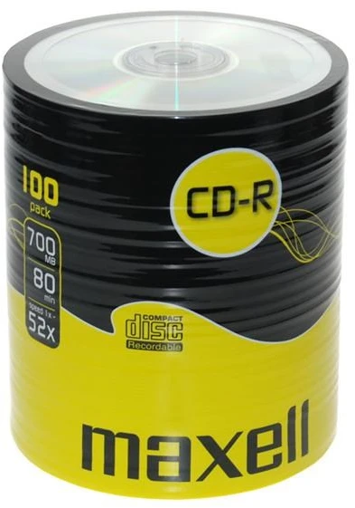 CD-R diskai MAXELL, 700MB, 52X, 80 min., 100 vnt.