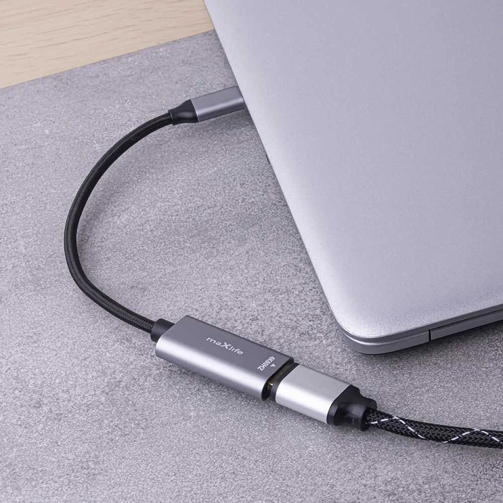 Maxlife adapter MXHC-01 HDMI - USB-C 4K 60HZ juodas