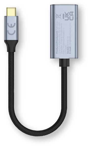 Maxlife adapteris MXHC-01 HDMI – USB-C 4K 60HZ juodas