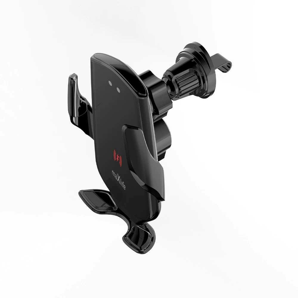 Maxlife automobilinis laikiklis ventiliacijos grotelėms MXCH-08 automatinis su belaidžiu įkrovimu juodas 15W