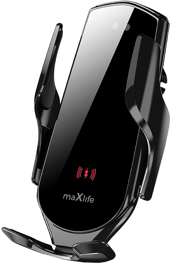 Maxlife automobilinis laikiklis ventiliacijos grotelėms MXCH-08 automatinis su belaidžiu įkrovimu juodas 15W