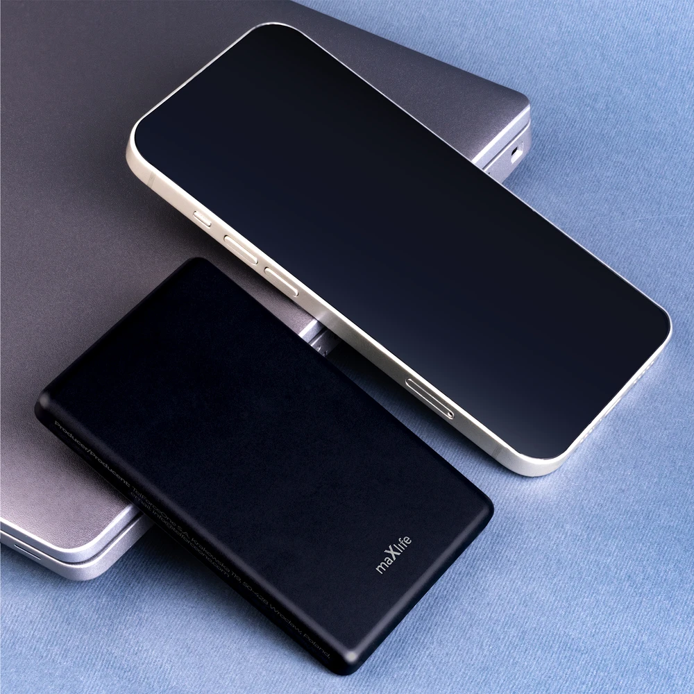 Maxlife belaidė išorinė baterija MXPB-05 20W PD 5000 mAh magnetinė juoda