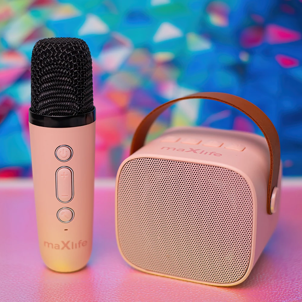 Maxlife „Bluetooth“ karaokės garsiakalbis MXKS-100 rožinis