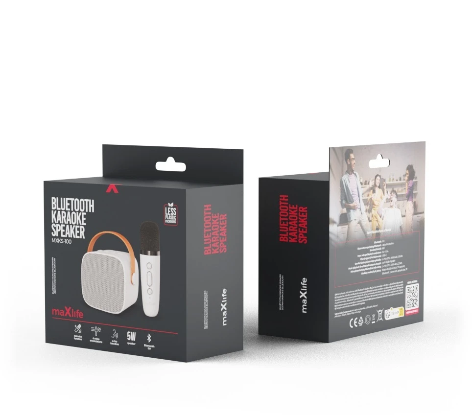 TelForceone Maxlife Bluetooth karaoke garsiakalbis MXKS-100 baltas