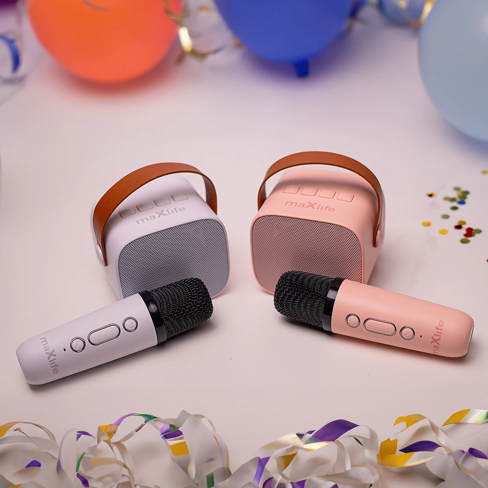 Maxlife „Bluetooth“ karaokės garsiakalbis MXKS-100 rožinis