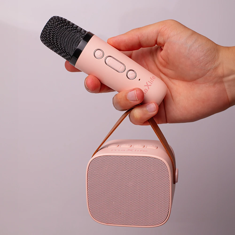 Maxlife „Bluetooth“ karaokės garsiakalbis MXKS-100 rožinis