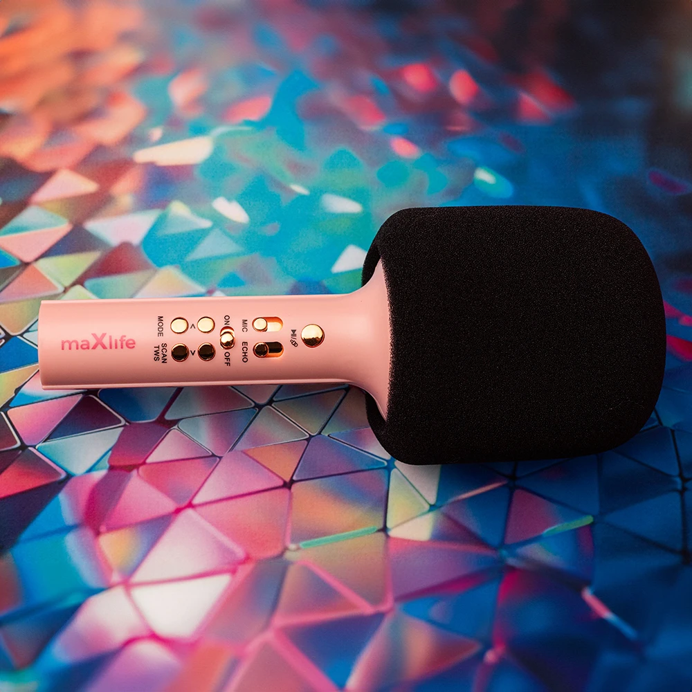 Maxlife „Bluetooth“ mikrofonas su garsiakalbiu MXBM-600, rožinis