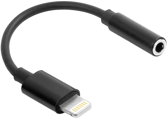 Maxlife garso adapteris MXJL-02 jack 3,5 mm – Lightning juodas
