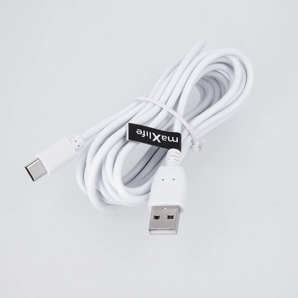 Maxlife laidas USB – USB-C 3,0 m 2A baltas