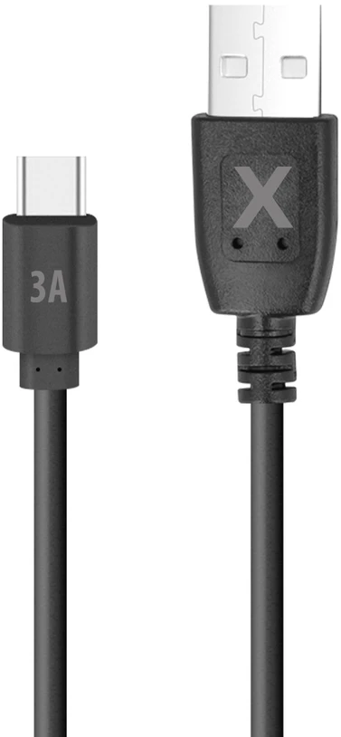 Maxlife laidas USB – USB-C 1,5 m 3A juodas