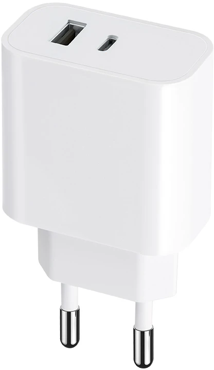 Maxlife MXTC-06 PD QC įkroviklis 1x USB-C 1x USB 30W baltas