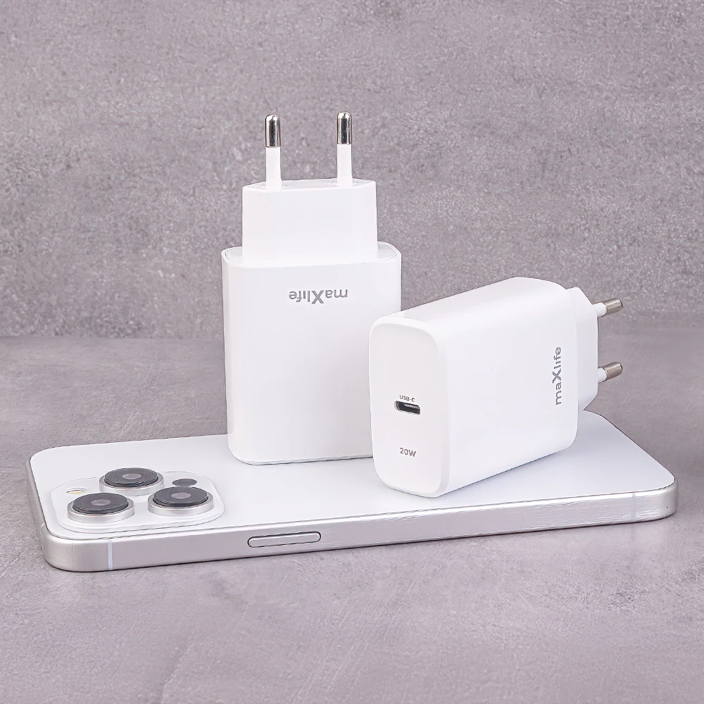 Maxlife MXTC-10-20C PD QC įkroviklis 1x USB-C 20W baltas