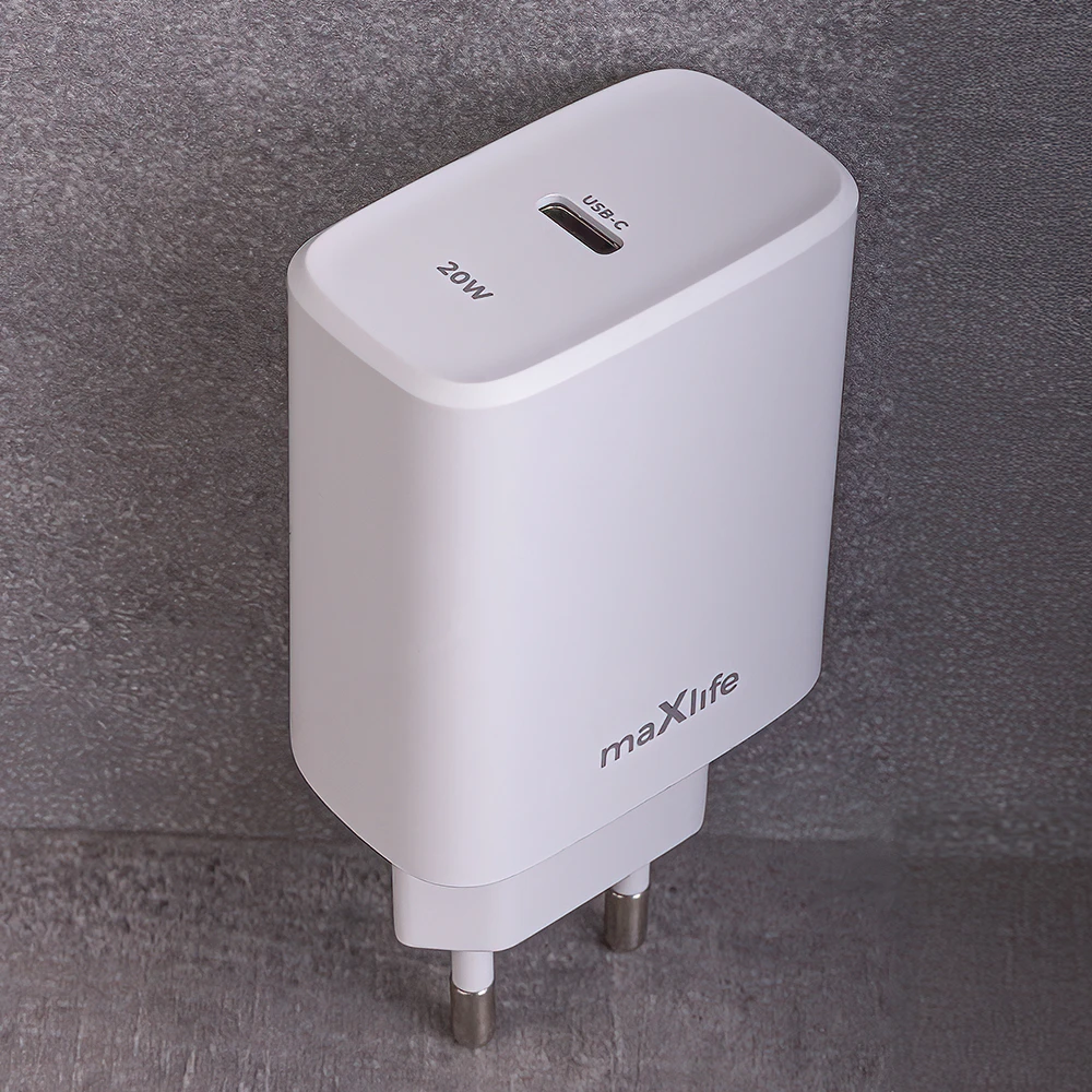 Maxlife MXTC-10-20C PD QC įkroviklis 1x USB-C 20W baltas