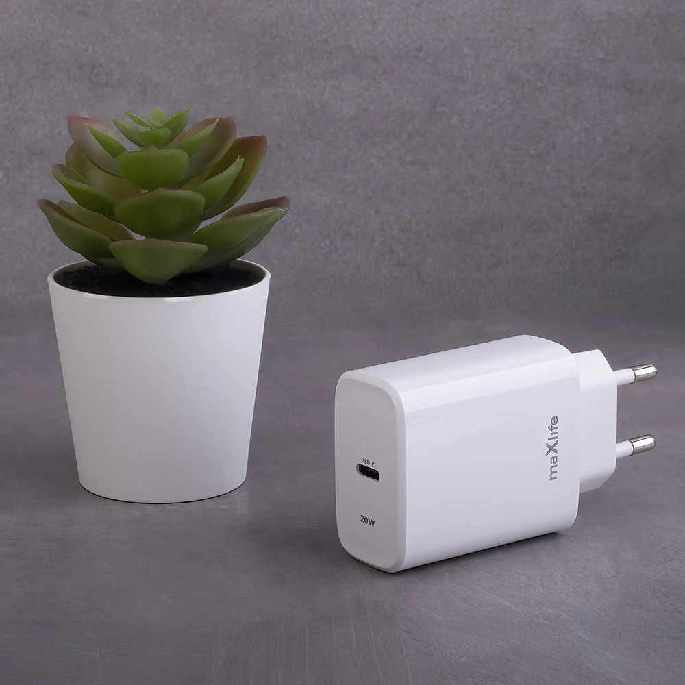 Maxlife MXTC-10-20C PD QC įkroviklis 1x USB-C 20W baltas