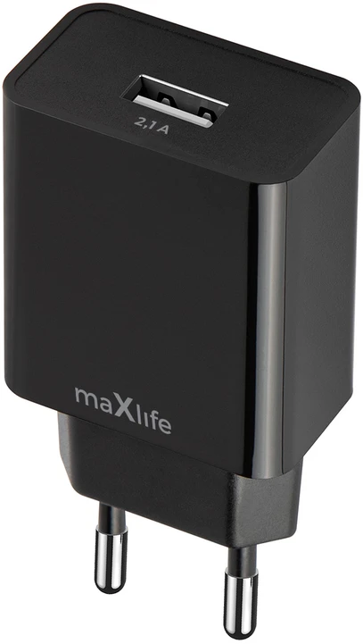 Maxlife MXTC-11 įkroviklis 1x USB-A 2,1A juodas