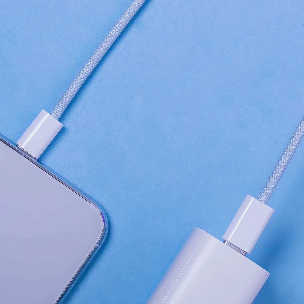 Maxlife MXUC-06 laidas USB-C – USB-C 1,0 m 20W mėlynas nailoninis