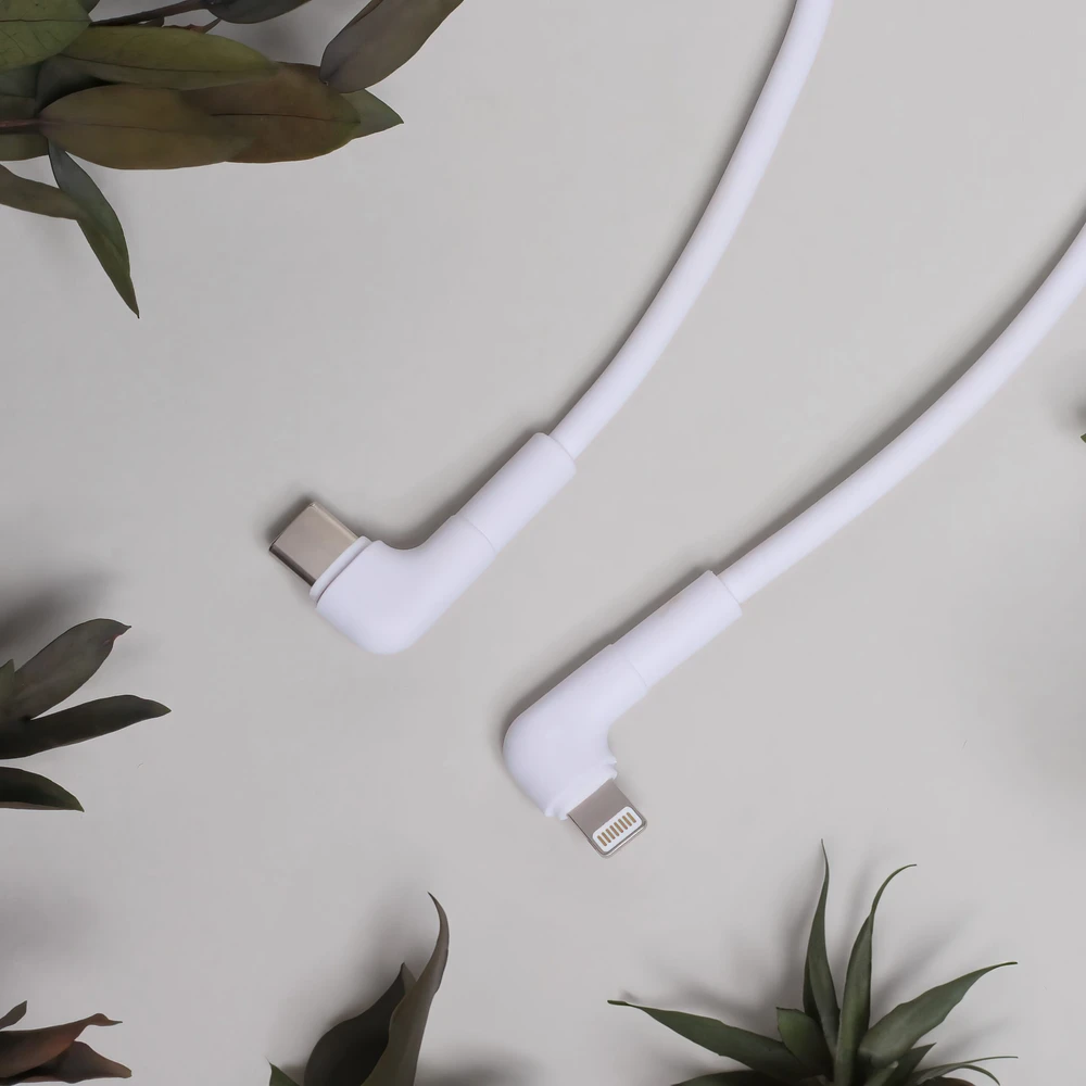 Maxlife MXUC-09 kampinis laidas USB-C – Lightning 1,0 m 27W baltas