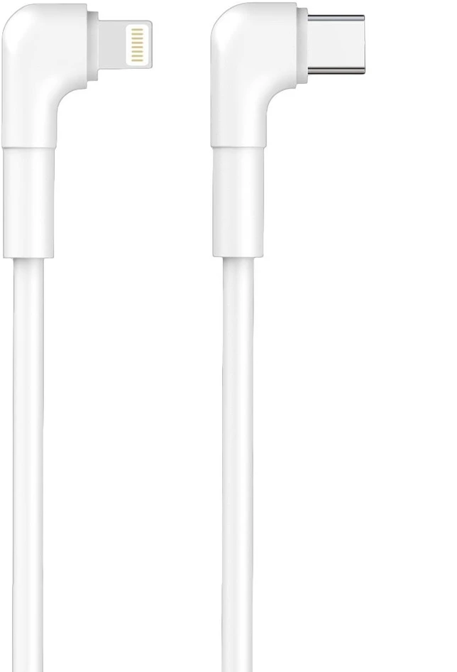 Maxlife MXUC-09 kampinis laidas USB-C – Lightning 1,0 m 27W baltas