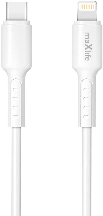 Maxlife MXUC-13 laidas USB-C – Lightning 1,0 m 27W baltas