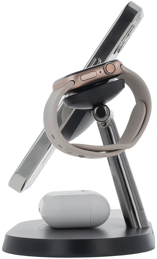 Maxlife MXWC-03 magnetinis belaidis įkroviklis 15W juodas 3in1